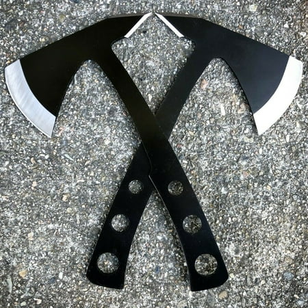 

2 PC Black Outdoor Camping Fixed Blade Axe Hatchet Tool