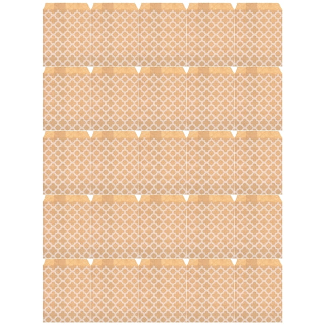 Bag, Food Bag 25Pcs For Bakeries For Party Souvenirs Packaging For Snack Shops ,Wavy Grain,Diagonal Stripe,Round Dot,Crossed Flower