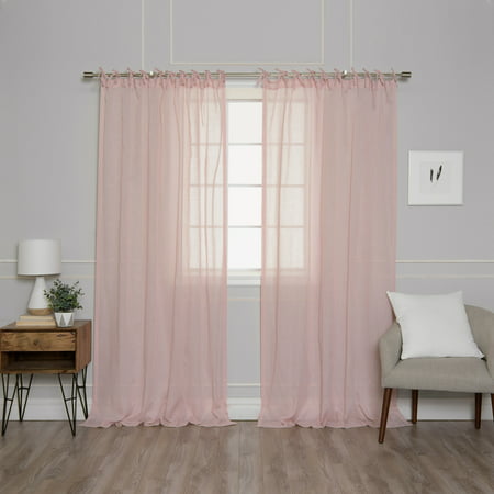 Best Home Fashion Linen Look Sheer Curtains (Best Natural Looking Contact Lenses For Dark Eyes)