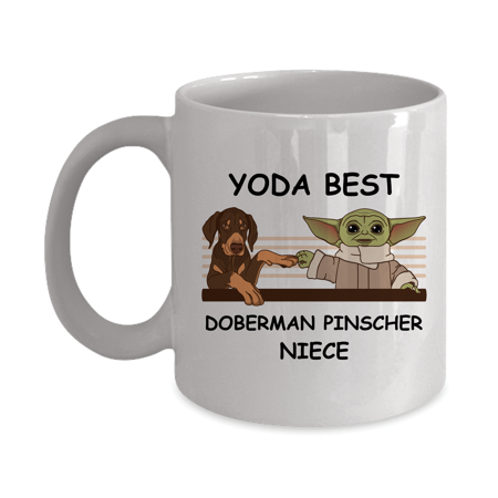 

Yoda Best Doberman Papa - Novelty Gift Mugs for Dog Lovers - Co-Workers Birthday Present Anniversary Valentines Special Occasion Dads Moms Family Christmas - 11oz Funny Coffee Mug