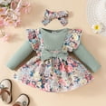 thumbnail image 2 of Zshosam Baby Girl Clothes Baby Girl Suspender Corduroy Skirt Outfits Long Sleeves Fall Winter Spring Clothes Size 12 18 Months,(Green 12-18 Months), 2 of 7