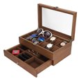 thumbnail image 4 of Watch Organizer, Exquisite Workmanship Double-Layer Solid Wood Watch Box, For Glasses Watches, 4 of 8