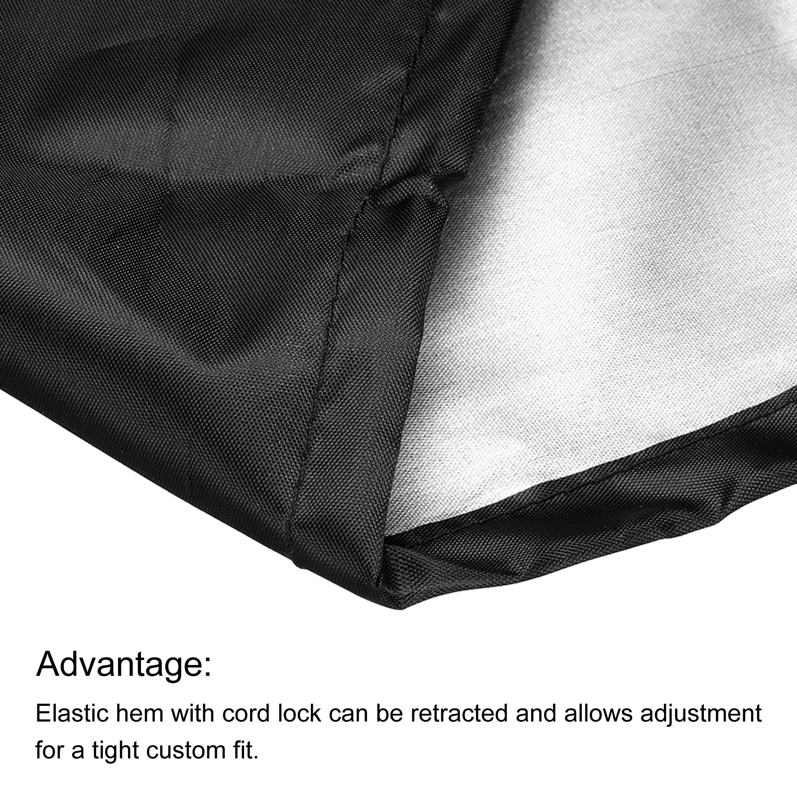 Uxcell 78.7" Length Outdoor Patio Waterproof Furniture Chaise Lounge Chair Cover, Black