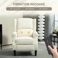 thumbnail image 4 of HOMCOM Fauteuil Inclinable de Massage, Canapé Inclinable avec Repose-Pieds, Crème, 4 of 10