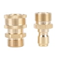 thumbnail image 2 of M22 Male Thread Fitting 3/8in Quick Connector, Pressure Washer Adapter Set Versatile Rustproof  for Hose Pump Ball Valve, 2 of 7