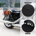 thumbnail image 4 of Motocicleta Alforja Manillar Bolsas Marrón 14.57''x5.51''x9.45'', 4 of 10