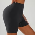 thumbnail image 4 of felwors V Back Biker Shorts High Waist Scrunch Lifting Workout Yoga Running Training Grey for Size M, 4 of 7