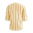 thumbnail image 5 of Women's Button Down Shirt Striped Linen Casual Lightweight Shirt Dresses Casual Breathable Loose Fit Blouse, 5 of 5