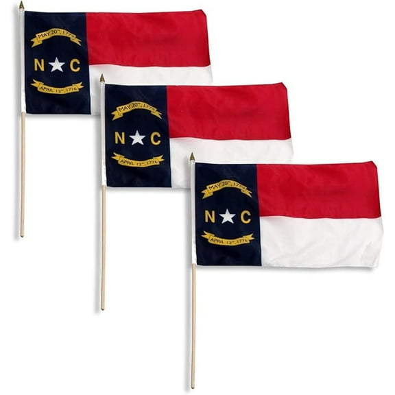 North Carolina Flag 12 x 18 inch (3 PK)