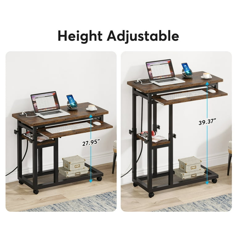 Tribesigns Portable Desk, Adjustable Height, Power Outlet Tribesigns Portable Desk, Adjustable Height, Power Outlet