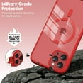thumbnail image 6 of for iPhone 11 Pro Case Clear Magnetic Compatible with Magsafe, Thin Slim Transparent Non Yellowing, Hybird Soft Silicone Bumper & Hard Plastic Protective Cover for Women, Red, 6 of 13
