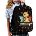 thumbnail image 3 of Uourmeti Stylish 17 Inch Backpack for Travel School, Comfortable To Touch Large Capacity Fine Craftsmanship School Backpack, Hamburger and Fries Design, 3 of 6
