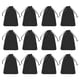 thumbnail image 1 of Bolsas de Regalo de Terciopelo Uxcell 12Pcs 4 x 6" Bolsas de Joyería con Cordón para Fiesta de Boda, Negro, 1 of 7
