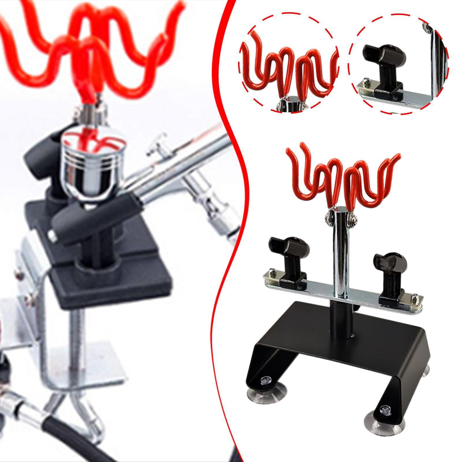 Airbrush Holder Stand Station with Suction Cups for Tabletop Model Spray Painting and Garage Workspace Organization