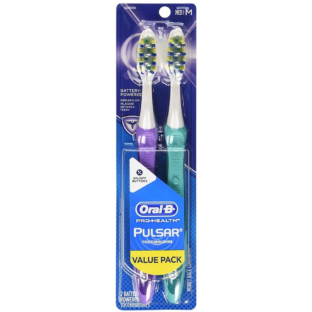 OralB ProHealth Pulsar Medium Toothbrushes, Value Pack, Colors May