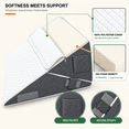 thumbnail image 4 of ICREOPRO Adjustable Foldable Bed Wedge Pillow for Sleeping, 3 Angles, 25D Support Foam, Removable D-Shaped Bolster, Washable Cover, White and Gray, 4 of 10