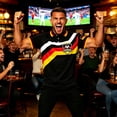 thumbnail image 4 of Ceisia Men Germany Flag Soccer Print Short Sleeve Turn Down Collar Casual Polo Shirt Black S Gift, 4 of 6