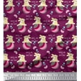 thumbnail image 1 of Soimoi Cotton Duck Fabric Text,Ball & Bunny Kids Print Fabric by the Yard 56 Inch Wide, 1 of 1