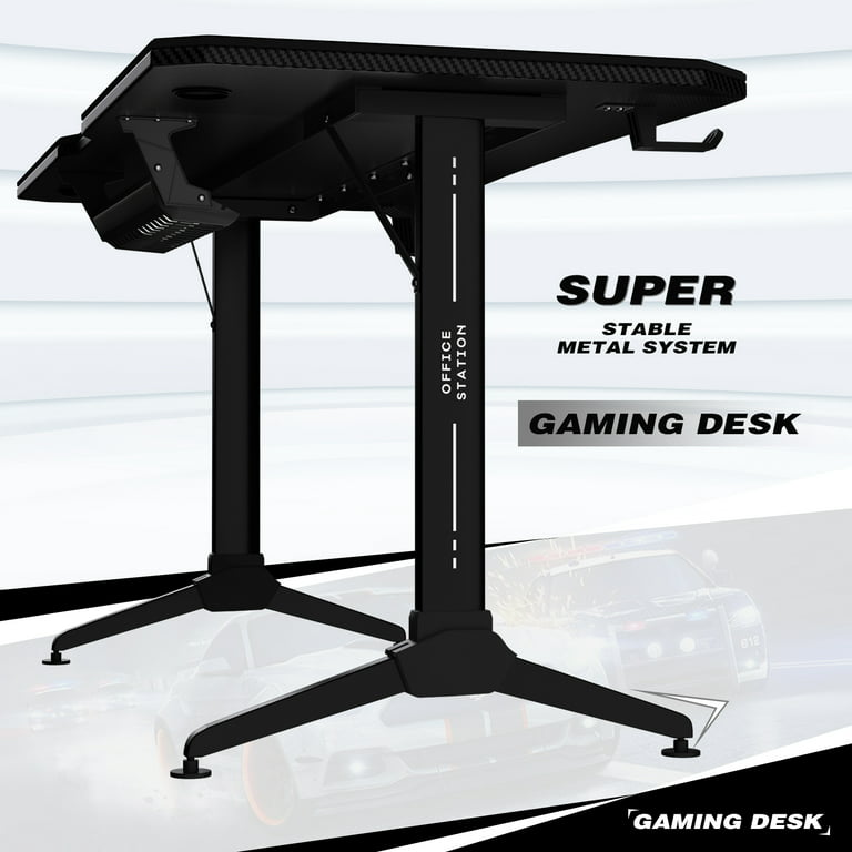 Homall 55 Inch Gaming Desk Y-Shaped PC Computer Gaming Office Desk