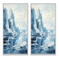 thumbnail image 2 of Designart "Arctic Majesty Blue Iceberg" Iceberg Framed Wall Art Set Of 2 - Blue Landscapes Framed Canvas Set For Living Room Decor, 2 of 6