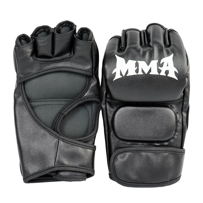 BOOM Leather Body Combat GEL Gloves MMA Boxing Punch Bag Martial Arts UFC Mitts 