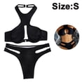 thumbnail image 2 of Sexy Cute Underwire Cutout Halter Bikini Traje de baño Conjunto Traje de baño cruzado para mujer Conjunto de 2 piezas Ofspeizc CPB-DE-WX300-1, 2 of 5