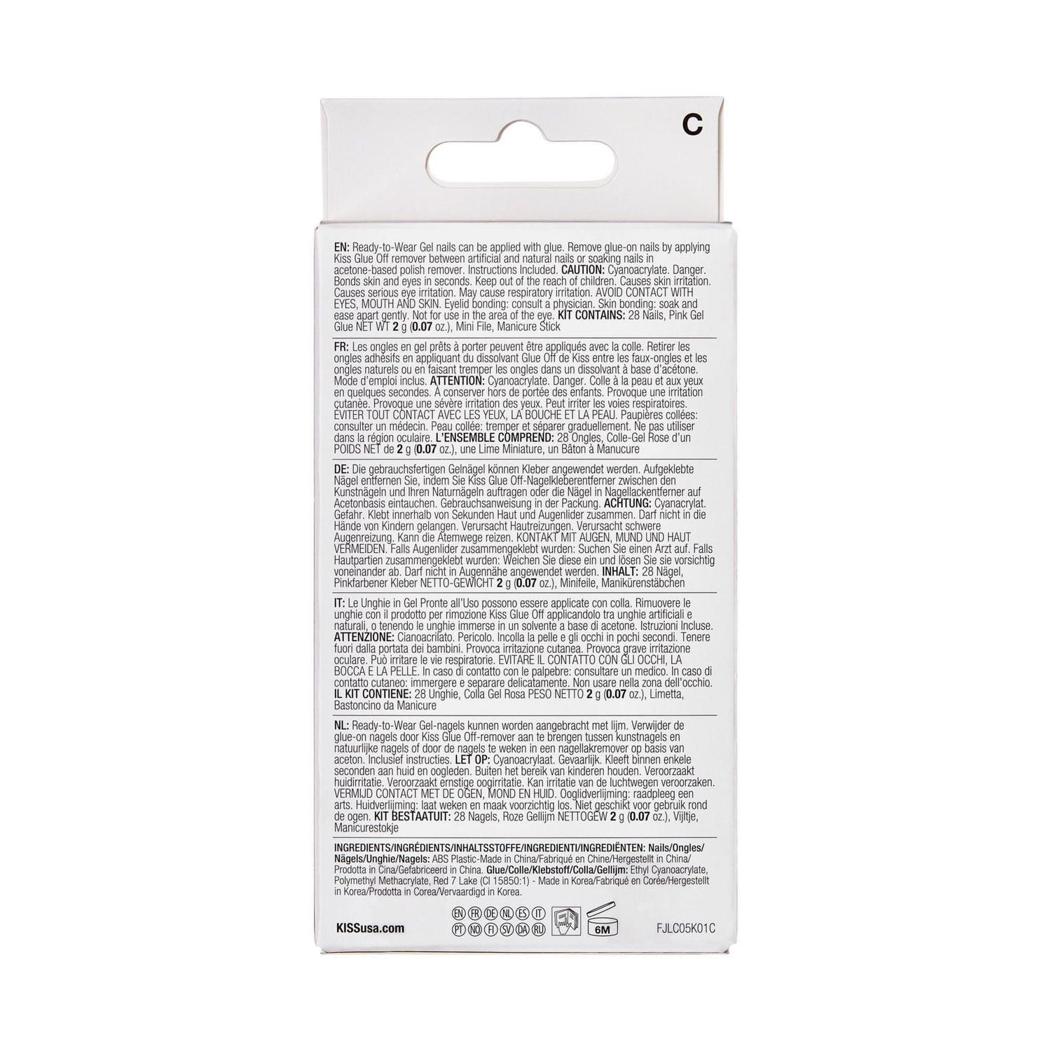 KISS Gel Fantasy - 28 faux ongles, longs Ongles gel.