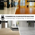 thumbnail image 2 of 13" Heavy-duty Multi-Functional Floor Buffer Polisher Machine with a Set of 3 Scouring Pads, 2 of 5