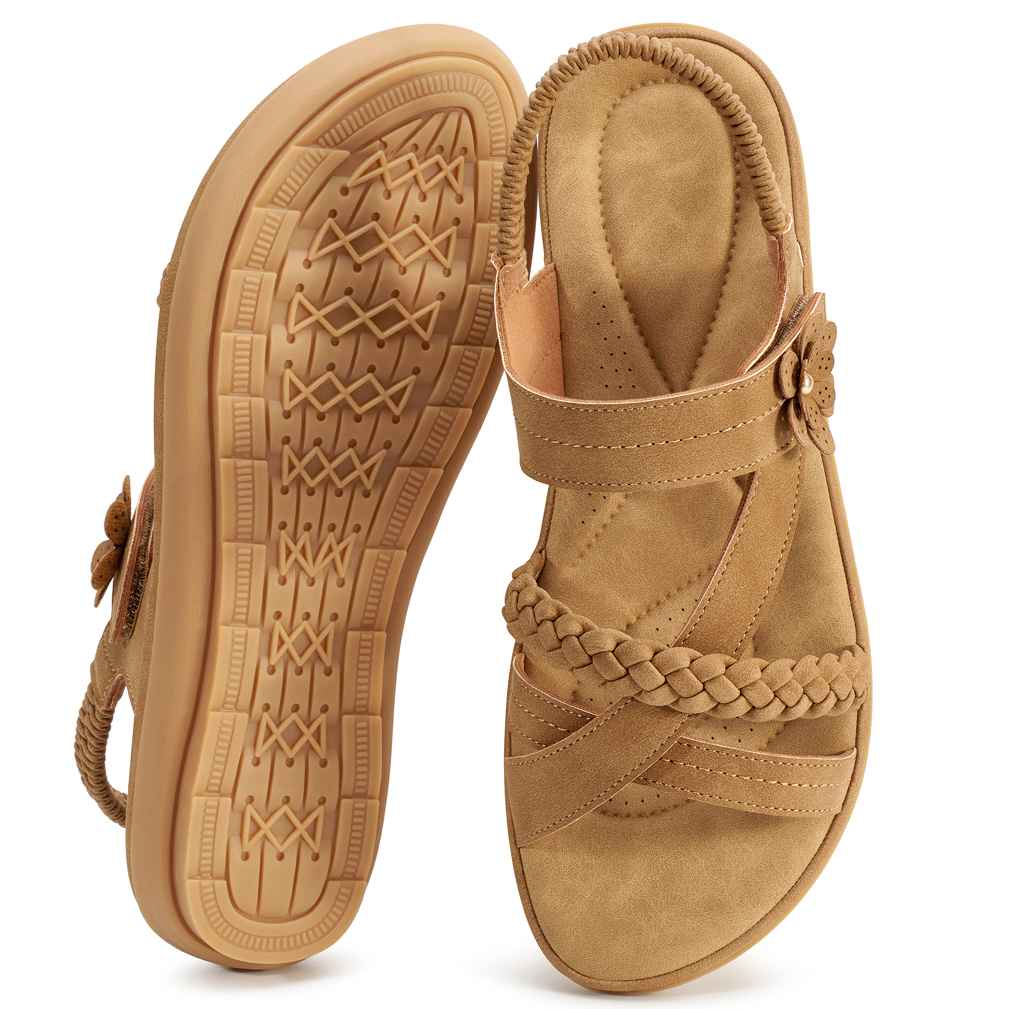 Ablanczoom Women's Non-Slip Summer Sandal, Brown photo 3