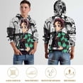 thumbnail image 6 of Demon Slayer Unisex Sweatshirts Loose Pullover Sweater Hooded Hoodie 3D Printing Jacket Winter Fall Clothes M, 6 of 7