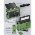 thumbnail image 2 of Emergency Weather Radio with Large Solar Panel, Efficient Hand Crank & Real 12000mAh Battery | AM/FM/NOAA Bands, LED Flashlight, Reading Lamp, SOS Al, 2 of 8