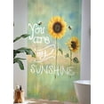 thumbnail image 4 of Sheer Curtains 96 Inches Long, Sunflowers Semi Sheer Curtains Light Filtering Window Treatment, Modern Bee You Are My Sunshine Green Privacy Voile Drapes for Living Room Bedroom 52x96 Inch, 4 of 7