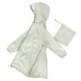 thumbnail image 5 of SJLDQY Children's Raincoat With School Bag And Hood Boys And Girls Students Children Solid Color Long Raincoat, 5 of 5