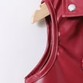 thumbnail image 6 of Ecqkame Children's Faux Leather Vests Sleeveless Motorcycle Jacket Solid Color Zipper Pockets Coat for Boys Girls 1-10 Years Red 90, 6 of 8
