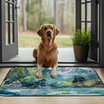 thumbnail image 3 of ONETECH Mountain River Trees Square Floor Mat Indoor Outdoor Felt Mat for Home Entrance 19.68*39.37 in, 3 of 6