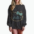 thumbnail image 1 of Sudadera con estampado de Hello Kitty para mujer, sudadera con capucha para mujer de High Street, ropa con estampado Y2K, suéter informal de cuello redondo, 1 of 1