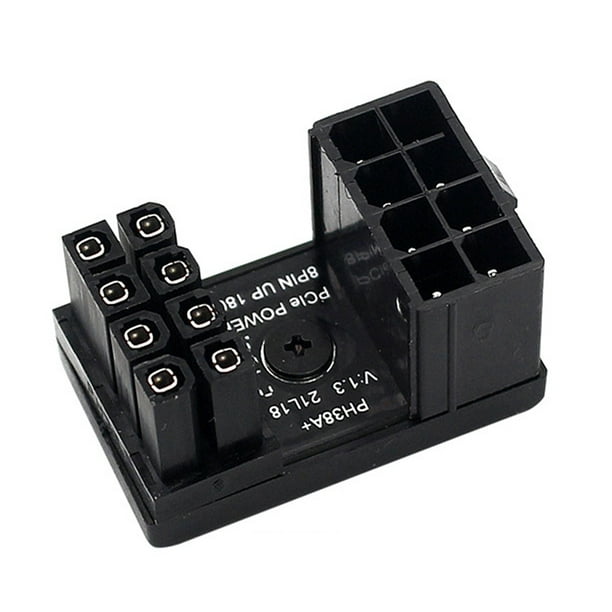GPU PCIe Conector Alimentación PABLICACIÓN 8 PIN 6 180 GRADOS ÁNGULO PARA PC CARDA GRÁFICOS COMPUTADOR