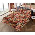 thumbnail image 4 of Ambesonne Tropical Fitted & Flat Sheet with Shams 4 Pcs Set, Nasturtium Flowers Plot, Queen, Scarlet Vermilion and Khaki, 4 of 5