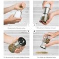 thumbnail image 4 of Juego de 2 molinillos de especias Zolmer con molinillo de cerámica ajustable - Elegante molinillo de sal y pimienta de acero inoxidable de alta calidad - También como molinillo de chiles [sin contenido de especias] Vhermosa Utensilios de Cocina, 4 of 7
