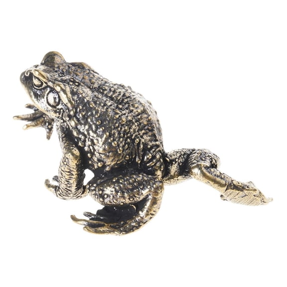HILOGEL Metal Toads Frogs Figurine Ornament for Home or Office Desktop Decors