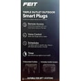 thumbnail image 5 of Enchufes inteligentes para exteriores Feit Electric con triple toma de corriente, paquete de 2, color negro, 5 of 5