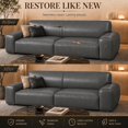 thumbnail image 3 of 24" x 54" Self-Adhesive Leather Repair Patch Roll, Peel & Stick Vinyl Repair Tape for Sofa, Couch, Car Seats & Furniture (Dark Gray), 3 of 6