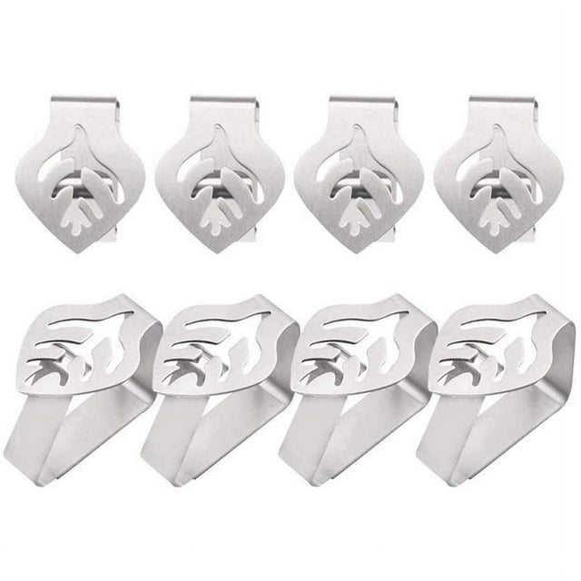 Clips Décoratifs pour Nappe en Acier Inoxydable Clips Épaissis Solides pour Nappe Porte-Clamps