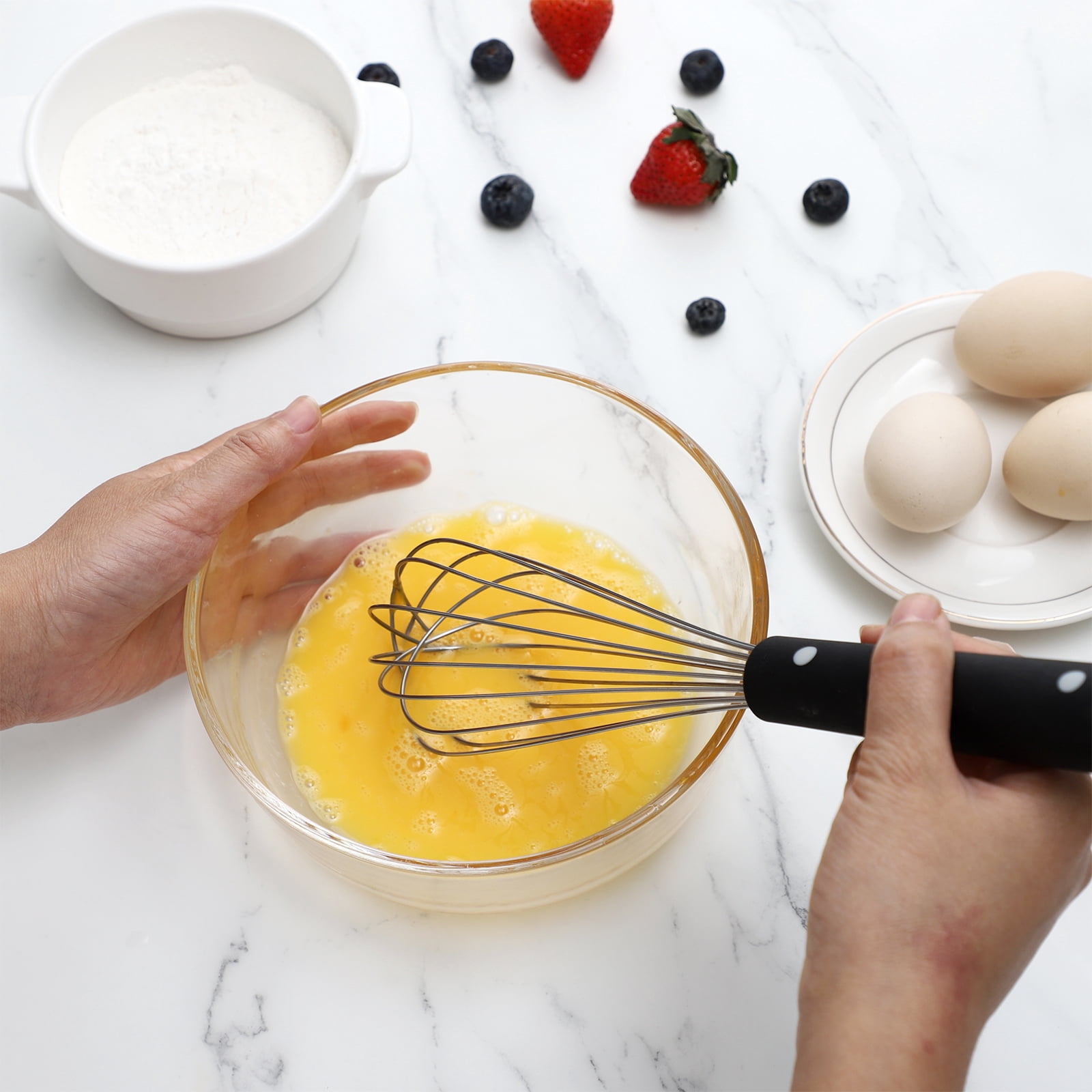 Craft Kitchen Balloon Whisk – Stainless Steel Wire Whisk for Mixing, Whipping, and Stirring