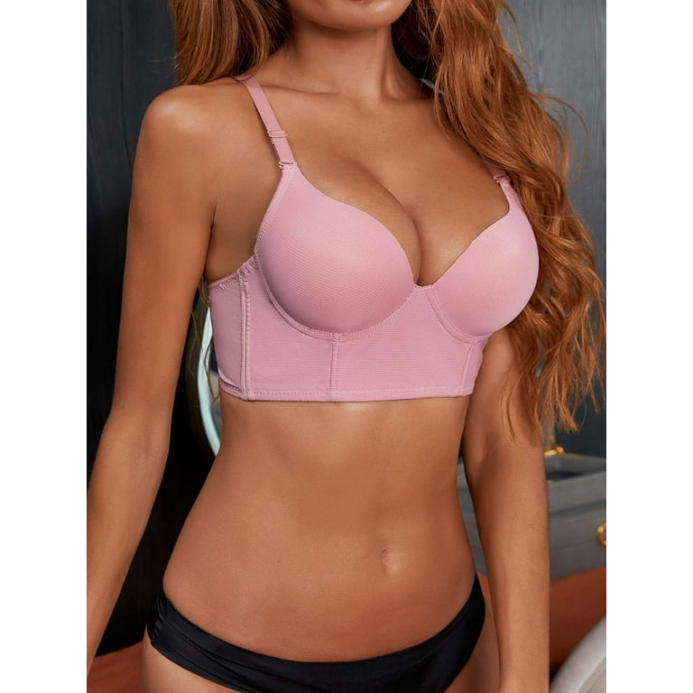 Women's Comfort Underwire Longline Bra  Simple, Casual, Comfortable,  Breathable & Adjusted 