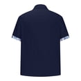 thumbnail image 4 of Vetsdori Short Sleeve Shirts for Men Button down Pockets Dress Shirts Collar Polo Summer Work Gift for Men Floral Casual Mens T-Shirts Cotton Linen, 4 of 6