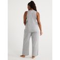 thumbnail image 3 of Joyspun Women's Cotton Blend Tank Top and Pants Pajama Set, 2-Piece, Sizes S to 3X, 3 of 5