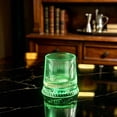 thumbnail image 6 of 360° Rotating Crystal Whiskey Glass with LED Ambient Lighting, Vintage Ribbed Design, 7-Color Illuminated Glass for Home Bar, Parties, and Gifts Transparent F, 6 of 6