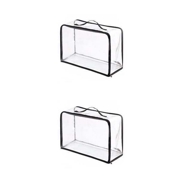 Matsuzay Bolsa de almacenamiento Cajas a prueba de polvo Funda protectora Organizador Cubierta a prueba de humedad Negro S 2Conjunto