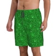thumbnail image 2 of Naloa Green Glitter Men's Beach Shorts, Surfing shorts, Swim trunks, Quick Dry Swim Trunks for Surfing Beach Fun - X-Large, 2 of 9